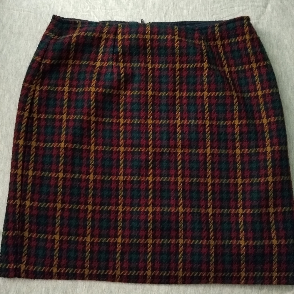 Plaid Pencil Skirt